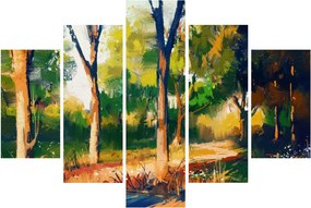 Tablou - Pădure de vară însorită, pictură (150x105 cm)