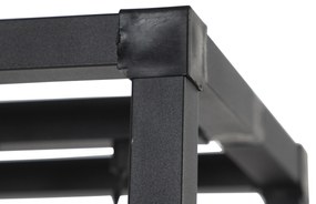 Lampă de podea inteligentă neagră cu 3 lumini, inclusiv Wi-Fi G95 - Big Cage