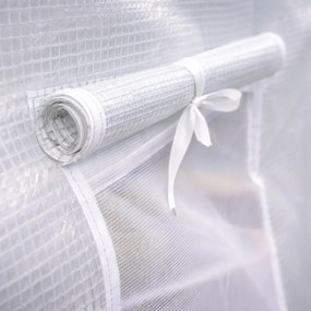 Cort din folie 200x200x300 cm cu cadru ranforsat + folie albă