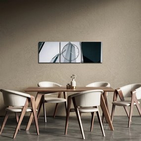 Tablou - Zgârie-nori (cu ceas) (90x30 cm)