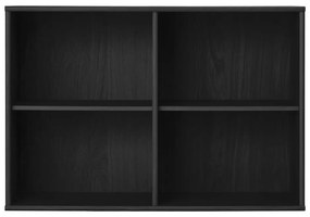 Bibliotecă neagră cu aspect de lemn de frasin suspendată 89x61 cm Mistral – Hammel Furniture