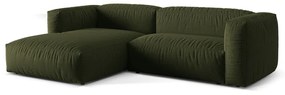 Colțar modular verde (cu colț pe partea stângă ) Martina – Micadoni Home
