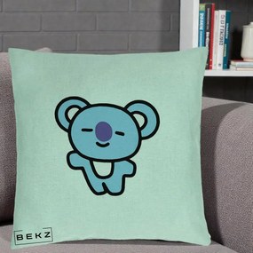 Perna Personalizata BT21 Koya Kawaii, 40x40 cm, Verde Menta, Husa Detasabila, Perna Inclusa, BEKZ®