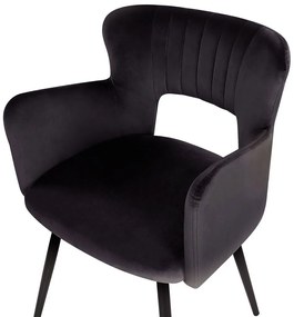 Set 2 buc scaune de sufragerie Shelba (negru) . 1075767