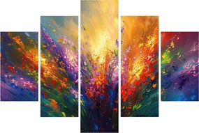 Tablou - Abstracție de flori (150x105 cm)