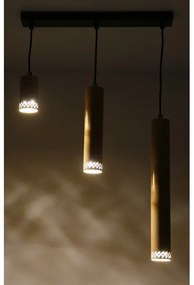 Lustră pe cablu TUBO 3xGU10/25W/230V lemn