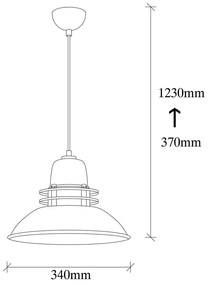 Lustră Opviq lights Berceste, ø 34 cm, negru