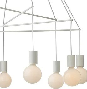 Redo 01-1564 - Lustra suspendată pe cablu MIKADO 8xE27/42W/230V Ø 82 cm alb