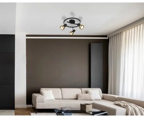 Spot Globo 57917-3G MASON 3xGU10/25W/230V negru/auriu