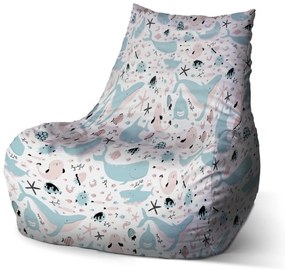 Sac de șezut Bean lume marină desenată - pentru copii, colorat