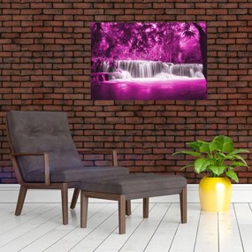 Tablou - Cascadă, violet (90x60 cm)