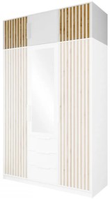 Suprastructură dulap Lenona Lux D3 (Alb + Stejar wotan) . 1104481