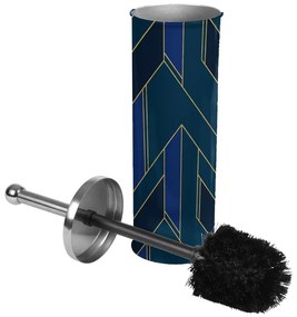 Perie de WC albastru-închis din metal Achille – douceur d'intérieur