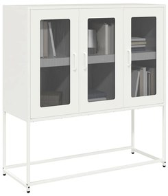 vidaXL Dulap, alb, 100,5x39x107 cm, oțel laminat la rece