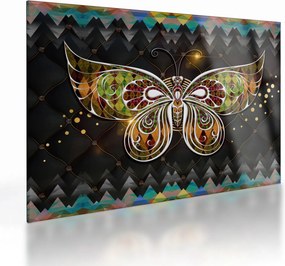 Tablou pe sticlă - Fluture magic (70x50 cm)