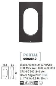 Stalp LED mic pentru iluminat exterior IP54 PORTAL