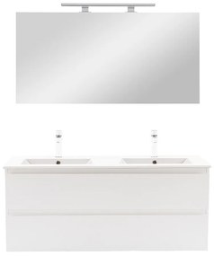 Mobilier complet de baie Vario Forte 120 alb-alb