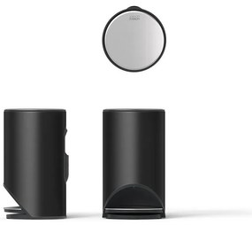 Coș de gunoi negru mat cu pedală din metal 10 l Arc – Joseph Joseph