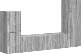 vidaXL Set comodă TV Pe perete 4 pcs Gri Sonoma Lemn compozit
