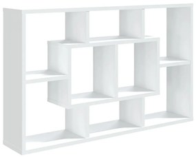 801418 vidaXL Raft de perete, alb, 85x16x52,5 cm, lemn compozit