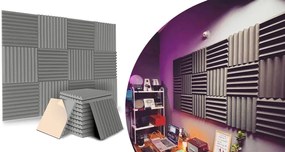 12 panouri de perete autoadezive, antifonice, din spuma