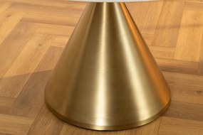 Masa Rotunda, Metal, Auriu, Marmura Optic, ELEGANCIA 130cm, A-45898 VC
