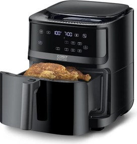 Friteuza cu aer cald si abur Caso AirFry & Steam 700, 1700 W, 7 l, 10 programe, 60-200°C, Timer, Fereastra, Alarma, Negru