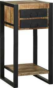 vidaXL Masă laterală cu raft Maro 40 x 40 x 80 cm Lemn de mango solid