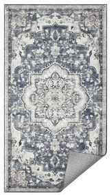 Covor antiderapant Vasagle Vintage, 80x150 cm, lavabil la masina, poliester, gri dove