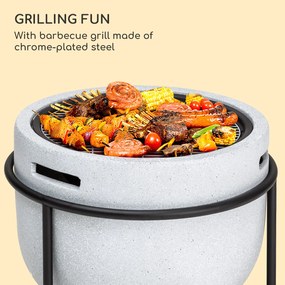 Blumfeldt Grail, vatră cu grătar, MGO și carcasă din oțel, inclusiv protecție împotriva scânteilor