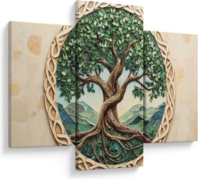 Tablou – Arborele vieții împletit (90x60 cm)