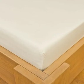 Kvalitex Cearșaf satinat cu elastic crem , 100 x200 cm, 100 x 200 cm