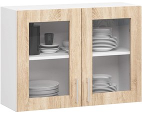 Dulap de bucătărie superior Laconico (alb + stejar sonoma). Promo -17%. 1117548