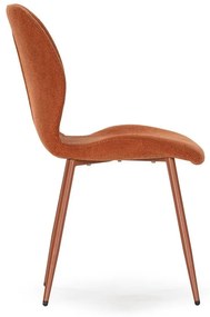 Scaune de dining teracotă 4 buc. tapițate Ansu – Marckeric