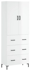 3195845 vidaXL Dulap înalt, alb extralucios, 69,5x34x180 cm, lemn compozit