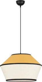 Lustra cu abajur stratifiat catifea Mustard cu hartie naturala VELISS