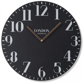 Ceas de perete retro negru LONDON RETRO 50cm