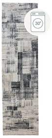 Covor tip traversă gri lavabil 60x230 cm Silas Abstract – Flair Rugs