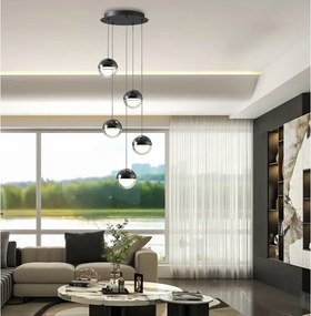 Candelabru LED suspendat pe cablu ZIREA LED/30W/230V, negru