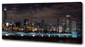 Imprimare tablou canvas Chicago noaptea