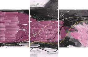 Tablou - Abstracție roz-roșu (90x60 cm)