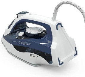 Fier de calcat Tesla IR301BL, 2600 W, Placa ceramica Abur 135g/min, 0,400 ml, Autocuratare, Albastru/Alb