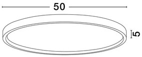 Plafoniera LED design slim ISTOS alb D-50cm