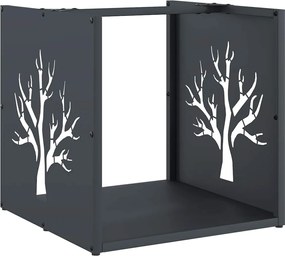 vidaXL Suport pentru lemne de foc Antracit Oțel laminat la rece