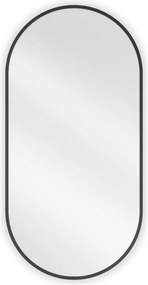 Mexen Loft oglindă de baie ovală 90 x 45 cm, ramă neagră - 9851-090-045-000-70