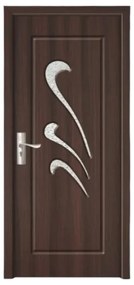 Usa Interior din MDF Novo Doors ND231, Cadru din Lemn Masiv, Geam Sablat, KIT COMPLET, Toc , Manere si balamale incluse (Culoare: Nuc, Dimensiune: 80