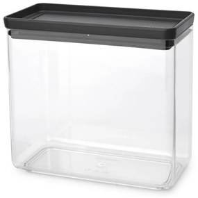 Cutie de depozitare Brabantia Tasty+ Stackable 1008875, 3,5 L, Sigiliu din silicon, Fara BPA, Gri inchis