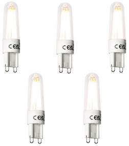 Set de 5 becuri LED cu filament G9 2.5W 240lm 2300K