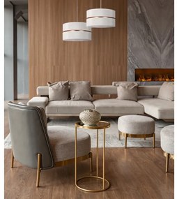 Lustră pe cablu Duolla DUO 1xE27/15W/230V d. 40 cm crem/auriu