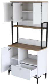 Dulap cu rafturi Jelena 159 (Alb + Nuc) . 1102213